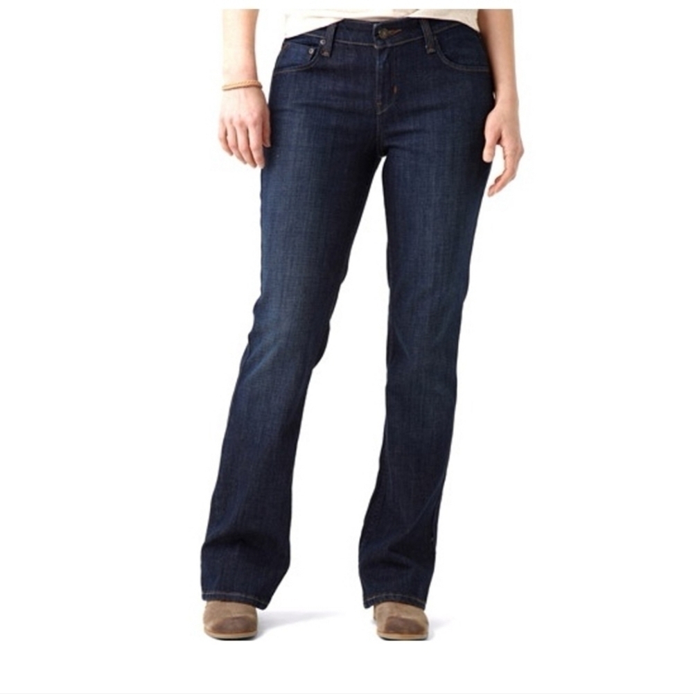Signature by Levi Strauss low rise bootcut dark wash women's jeans